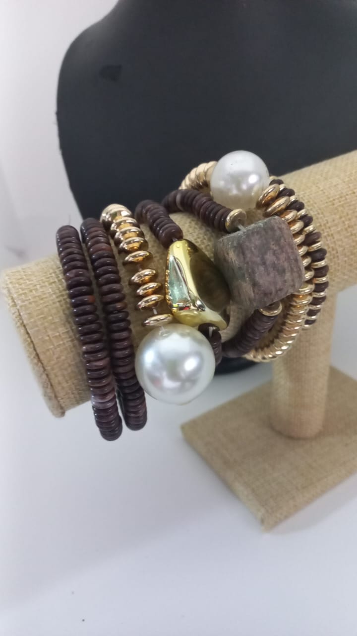 Pulsera Bohemia Vintage - Pearls and Beads