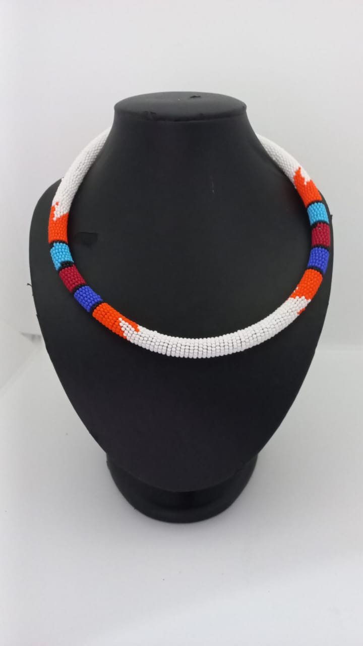 Collar Maasai - Blanco