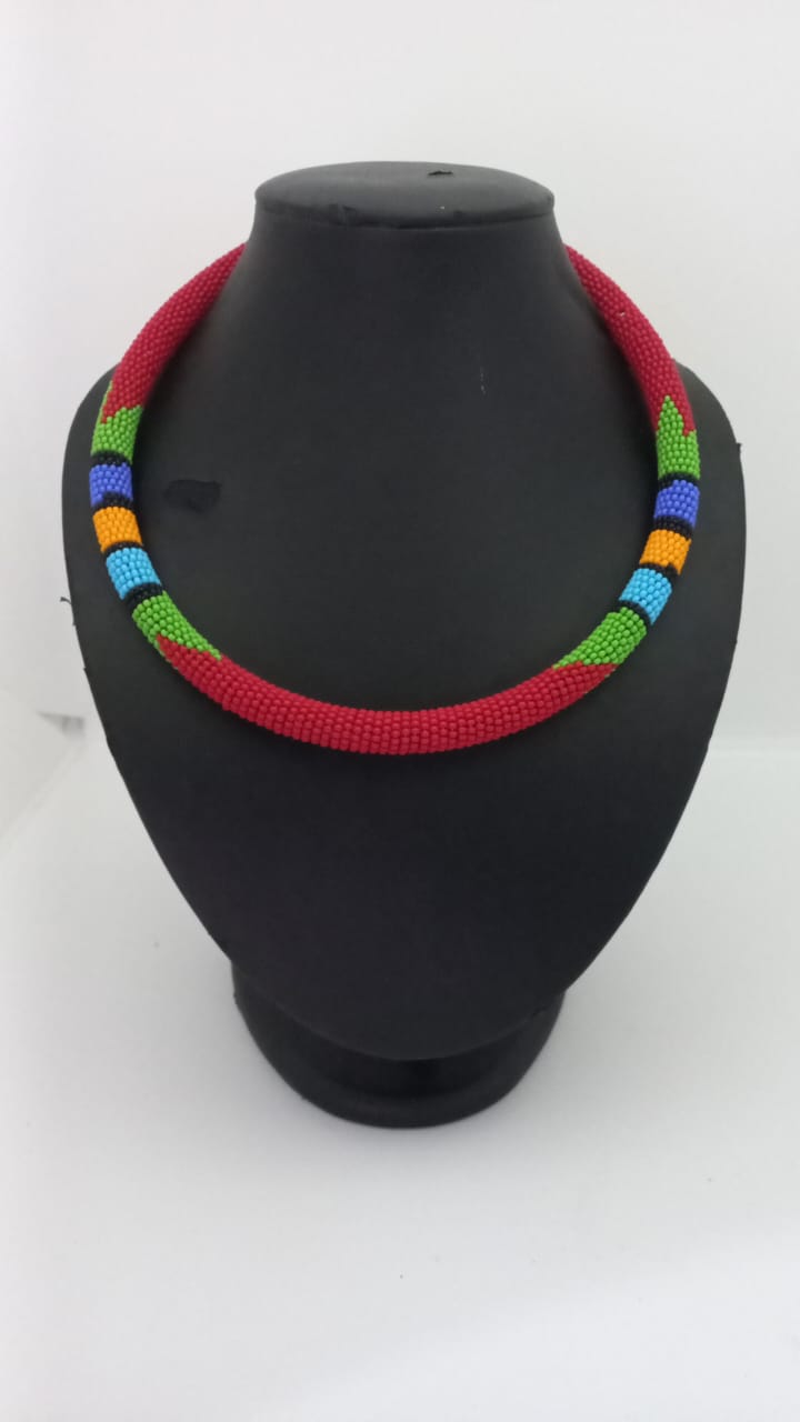 Collar Maasai - Rojo B