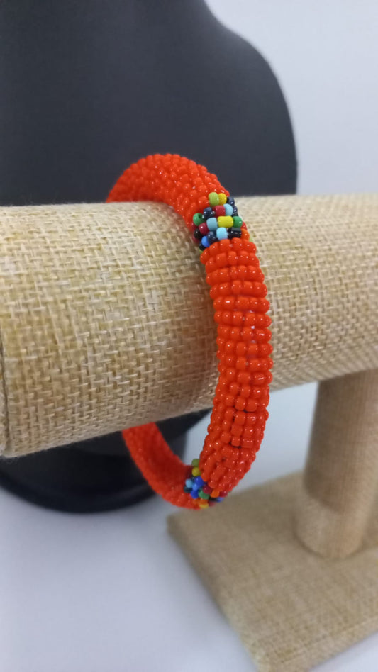 Pulsera Maasai - Naranja 1