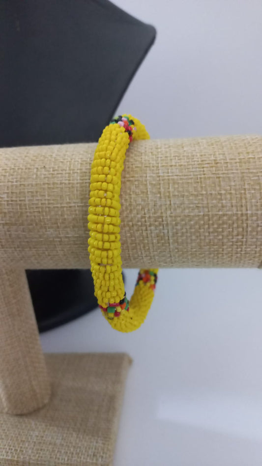 Pulsera Maasai - Amarillo