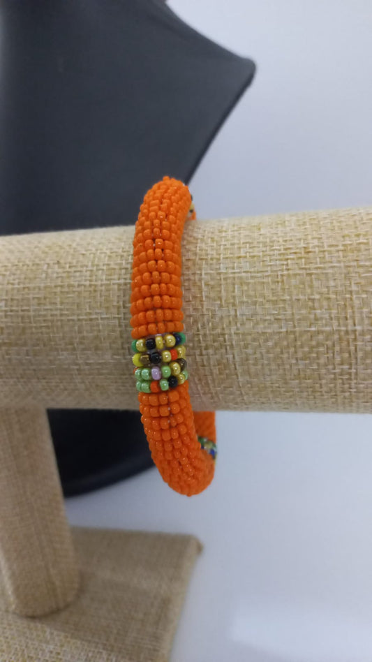 Pulsera Maasai - Naranja