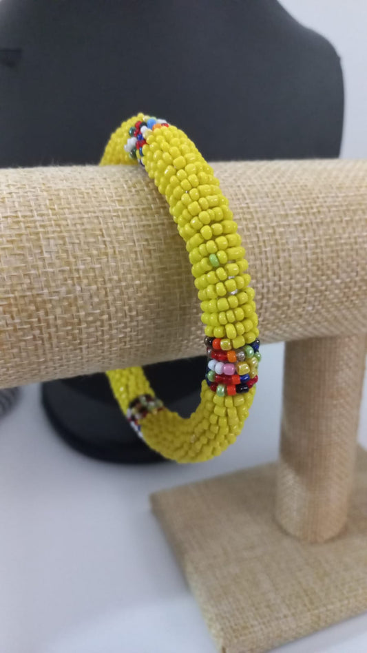 Pulsera Maasai - Amarillo