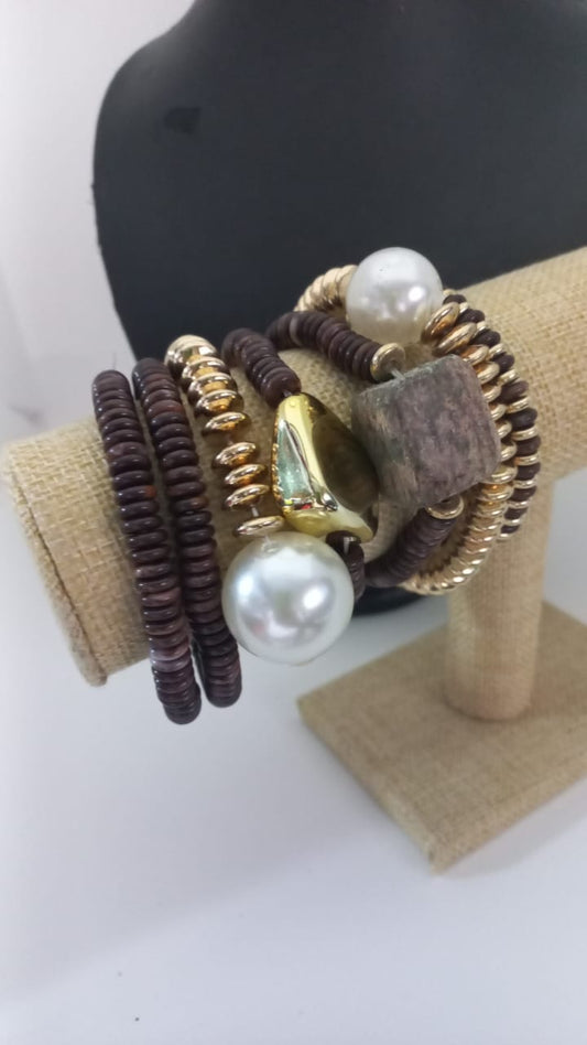 Pulsera Bohemia Vintage - Pearls and Beads
