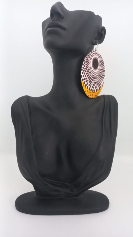 Aretes Geo Sun  - Tela (Jumbo)