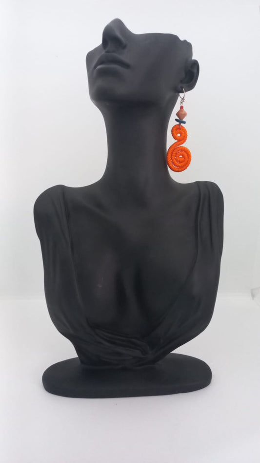 Aretes Swirl Naranja