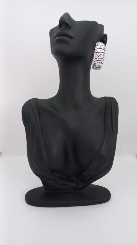 Aretes Bogolan - White