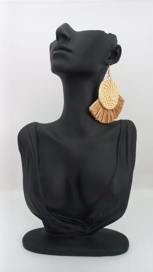 Aretes Rattan - Disco