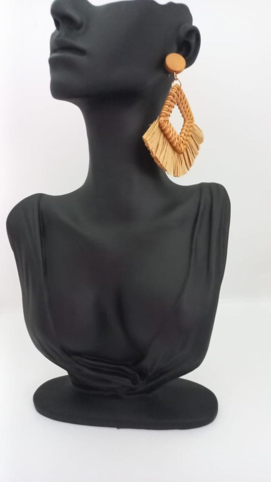 Aretes Rattan - Rombo Kraft
