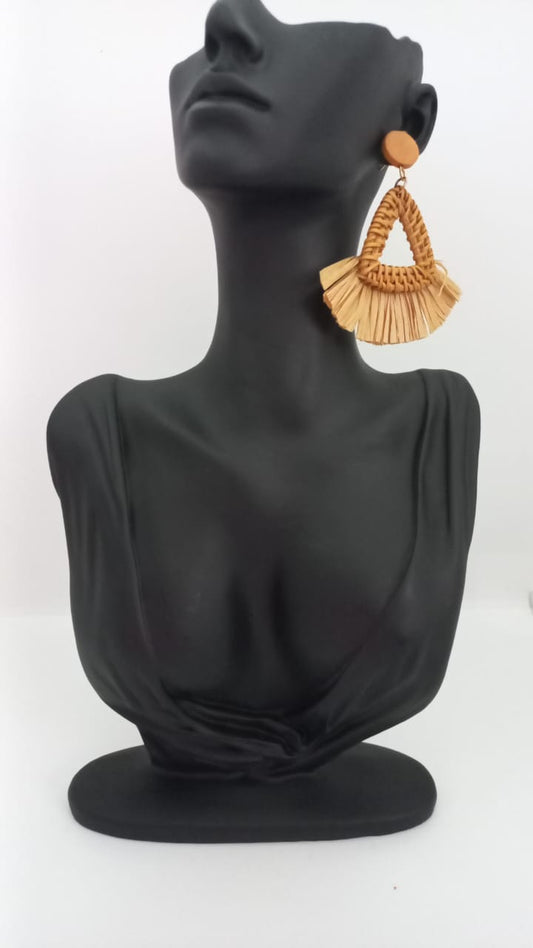 Aretes Rattan - Triangulo Kraft