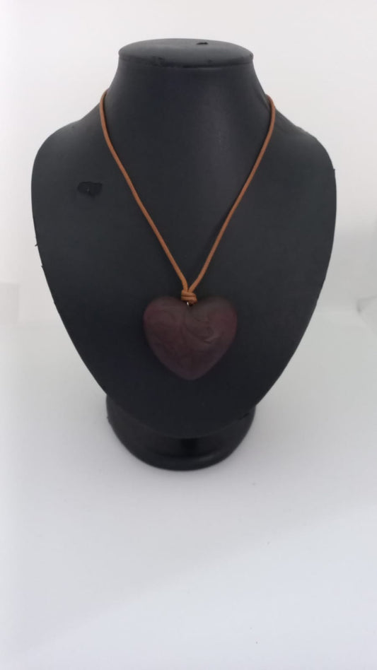 Collar Boho Corazón de Madera
